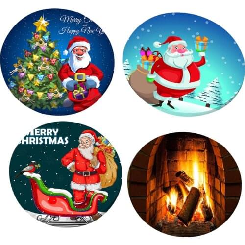 3D Print Decorative Christmas Tablecloth Wrinkle and Water Resistant Holiday Table Cloth for Tables