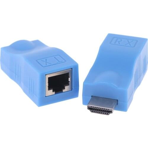 HDMI-compatible to RJ45 Extender Extension Up to 30m Over CAT5e Cat6 Network Ethernet LAN