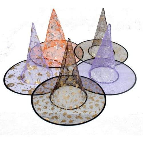 Halloween Wizard Witch Hats Costume Party Masquerade Bar Decorating LX4415