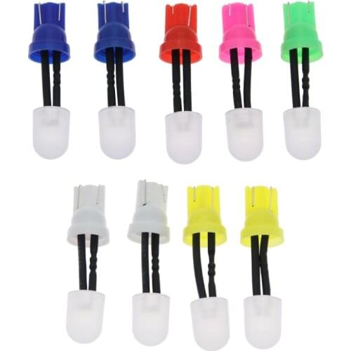 AC 6V T10194# 555No-Anti Ghosting Wedge Base with Flexible Wire Various Color Non polarity Pinball Game Machine Led Bulbs Light