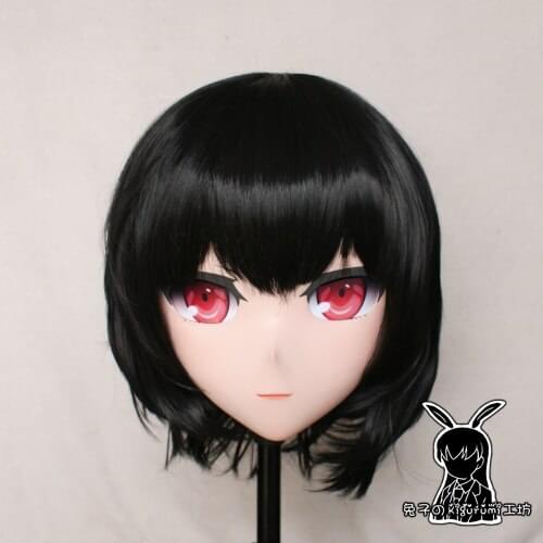 KM5161)Quality Handmade Female/Girl Resin 3/4 Head Japanese Cartoon Character Syameimaru Aya Cosplay Kigurumi Mask Crossdresser