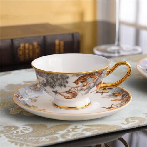 Coffee Cup and Saucer Equatorial Jungle Series English Afternoon Tea Cup