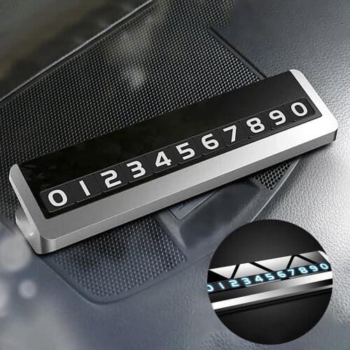 Magnetic Luminous Car Vehicle Temporary Stop Sign Parking Card Auto Accessory Interior Accessories