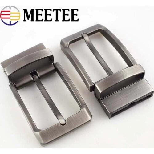 Meetee 1pcs 35mm Alloy Double-sided Rotating Tail Belt Buckle Metal Pin DIY Leather Craft Clothes Decor Accessories BD380