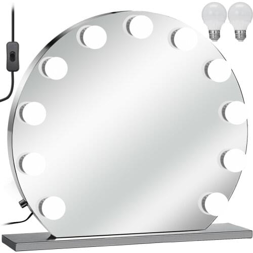 Fashion Look Elegant Hollywood Makeup Vanity Mirror Frameless Round 11 LED Dimmer Lights 70*70cm
