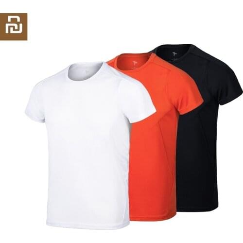 Youpin NEW COOLMAX man quick-drying sports shirt Quick drying Short sleeve Reflective Fitness Running suit Sweatshirt for male