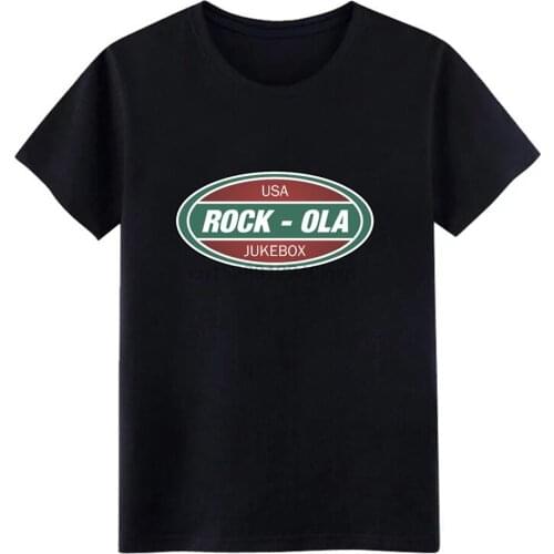 Mens Vintage Rock Ola Jukebox t shirt Custom 100% cotton O-Neck male Crazy Funny Casual Spring Autumn Pictures shirt