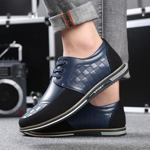 Sports mens shoes 2021 new large size mens casual leather shoes breathable driving fashion mens platform sneakers shoes loafers