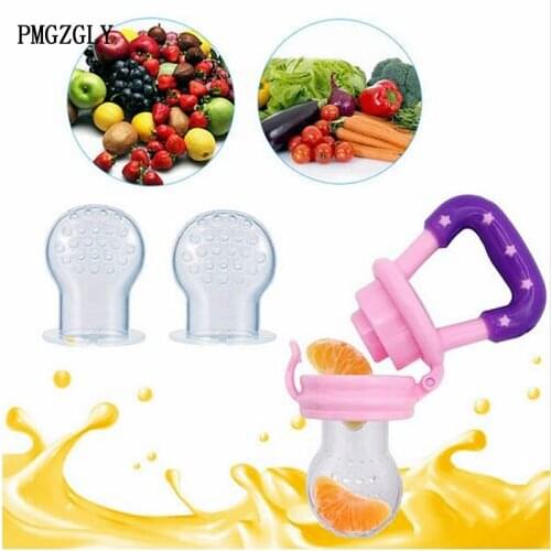 Feeder Nibbler Weaning Teething Dummy Replacement Teats Baby Safe Supplies Nipple 3 Size S M L Healthy Baby Fresh Food Fruit
