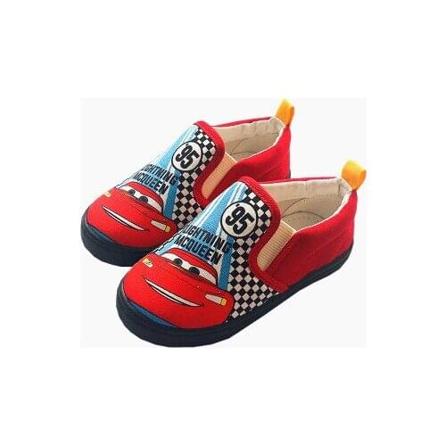 Disney Childrens Cartoon Minnie Mickey Spider-Man Car Canvas Shoes Boys Girls Baby Casual Sports Shoes Non-slip Soft Bottom