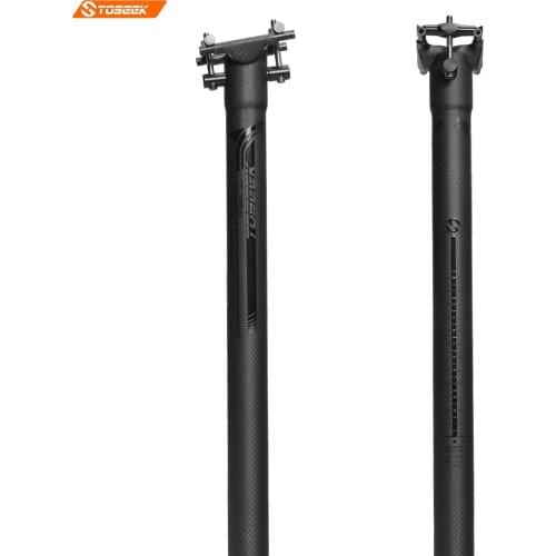 Toseek super Light carbon Seat post 160g 27.2/30.8/31.6 Titanium screws 3K Matte road bike seat MTB Bike Seat post