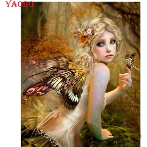 Full Square/Round Drill 5D DIY Diamond Painting"Butterfly fairy"3D Embroidery Cross Stitch mosaic painting rhinestone Home Decor