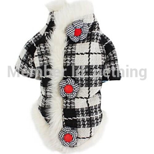Lovely Warm Dog Winter Clothes Strip Easy To Wear And Off Dog Jacket Nice Style Small Pets Supplies XS-XL Black