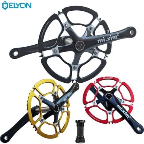 Road Bicycle Crankset 130BCD 170mm Cranks 53T Chainring Sprocket BMX Foldable Bike Cranksets Suit With Bottom Bracket 130mm BCD