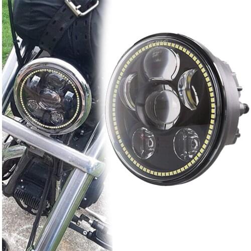 Wzjoo 5.75" LED DRL Universal motorcycle Headlight For Sportster 1200 XL1200L Custom XL1200C 883 XL883 883L XL883R 48