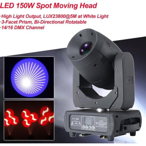 LED Moving Head Light 150W Zoom Effect DJ Projector Party Disco Night Lamp DMX Mobile Music Sound LED Wedding Birthday Lighting
