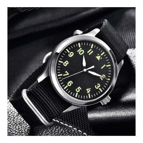 CORGEUT Top Simple Sapphire Glass 42mm Automatic Men Wristwatch ST Movement Nylon Strap