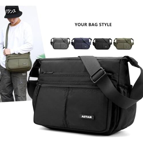 Versipacks Satchel Bags Totes Men Messenger Oxford Water Resistant Bags Pockets Crossbody Bags 2021 Large Light Classic Designer