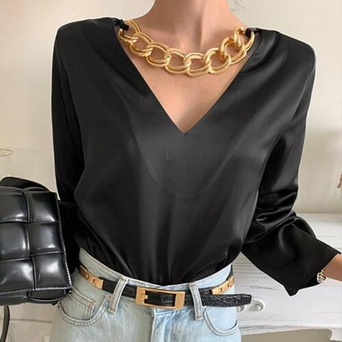 WQJGR Black And White Blouses