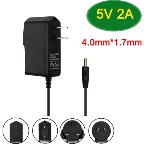 1pcs 5V 2A Charger Power Adapter Supply DC 4.0*1.7mm for Android TV Box for Sony PSP 1000 2000 3000 for Xiaomi mibox 3S Universa