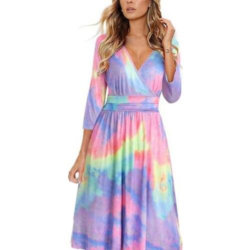 Plus Size Women Dress Elegant Solid Color Loose Hem Leopard Print Office Lady A-Line Casual Dresses Party