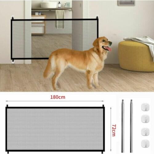 180x72cm Dog Gate Ingenious Mesh Dog Fence For Indoor and Outdoor Safe Pet Dog gate Safety Enclosure Pet supplies