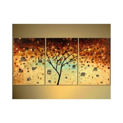 3pcs Hand Painted Canvas Painting-The Fifth Season-Modern Canvas Art Wall Decor-Landscape Oil Painting Wall Art