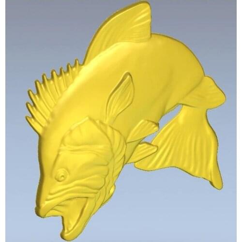 3d model relief for cnc in STL file format Fish_1