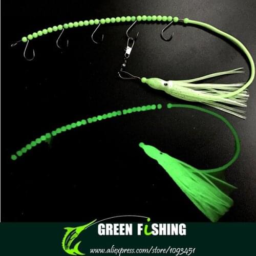 4 packs luminous squid Sabiki Hook Top Quality Fishing Lure Soft octopus Lure fishing tackle Soft Bait Soft Octopus Lures