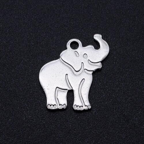 5pcs/lot 100% Stainless Steel Elephant DIY Charm Pendant Wholesale Never Tarnish Accept OEM Order Top Quality