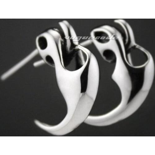 925 Sterling Silver Eagle Claw Mens Biker Rocker Stud Earring 8M004