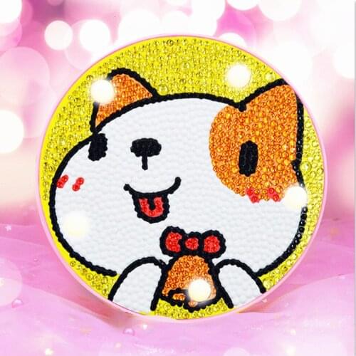 AZQSD Diamond Painting Cartoon Embroidery Unfinished LED Lamp Picture Of Rhinestones Childrens Room Decor Cross Stitch Kits