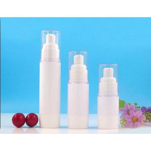 30ML white plastic airless bottle lotion/emulsion/eye serum/liquid foundation/whitening essence/sunscreen cosmetic packing
