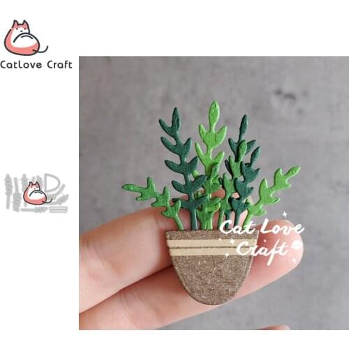 Catlove Potted Plant Metal Cutting Dies Scrapbooking Mold Knife Stencil Die Cuts Card Making Craft Embossing New Dies For 2020