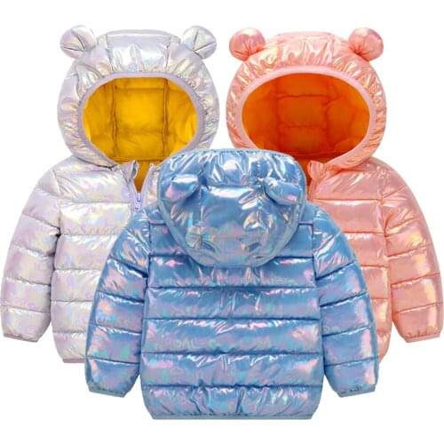 Children Solid Color Coat Boys Trendy Cotton Clothes Girls Fashion Hooded Outerwear Kids Casual Warm Jacket Kids Winter Clothes