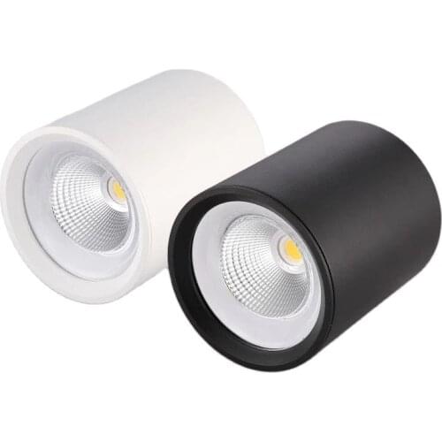 Dimmable Round Surface Mounted LED Downlights 7W9W12W15W 18W 20W COB LED Ceiling Spot Light AC85-265V Indoor Lighting