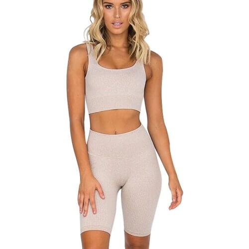 Women 2pcs Set Quick Drying Running Seamless High Elastic Sports Bra 5 Point Pants Fitness Shorts Suit Yoga Clothes Female F06