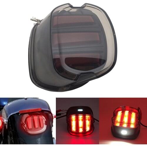 Tail Light Lay Down for Motor Brake Turn Signal License Plate Light Taillight for Sportster Dyna FXDL Electra Glides Road King