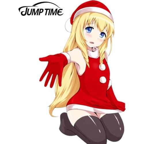 JumpTime 13cm x 7.5cm Cute Girl Anime Latifa Fleuranza Render Sticker 3D Car Decal Waterproof Hood Protective Film