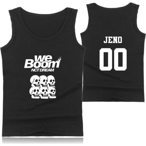 Kawaii NCT DREAM Soul Album We Boom 2D Printing Cotton Men Tank Tops Summer Sleeveless Coat y2k Hot Trend Casual Clothing Vest