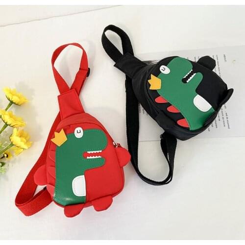1Pcs Cute Cartoon Toddler Baby Harness Outdoor Travel Backpack Childrens Bags Unisex Handsome Dinosaur Chest Bag