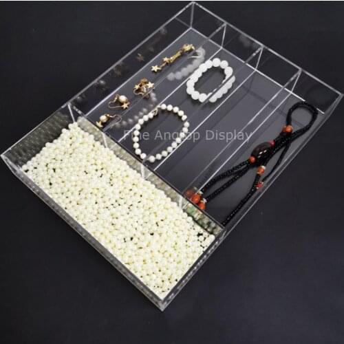 Fashion Clear Acrylic Diy Finding Case Ring Showing Tray Jewelry Holder Sunglasses Display Bracelet Beads Storage Box Organizer
