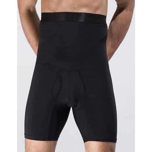 2019 New Men High Waist Abdomen Control Panties Underwear Double Layers Beer Belly Abdomen Girdle Fitnes Shape Wear Black White