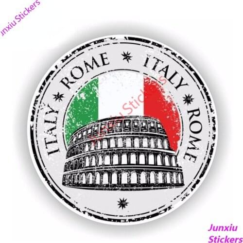 Rome Italy Italia Seal Flag Colosseum Car Stickers for Bumper Laptop Waterproof Decal Scratch-Proof Exterior Decor PVC13x13cm
