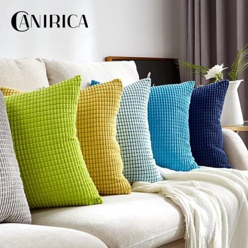 Cushion Cover Nortic Velvet Throw Pillow covers for Living room Sofa Corduroy Decorative Pillows 45*45 Kussenhoes Home Decor