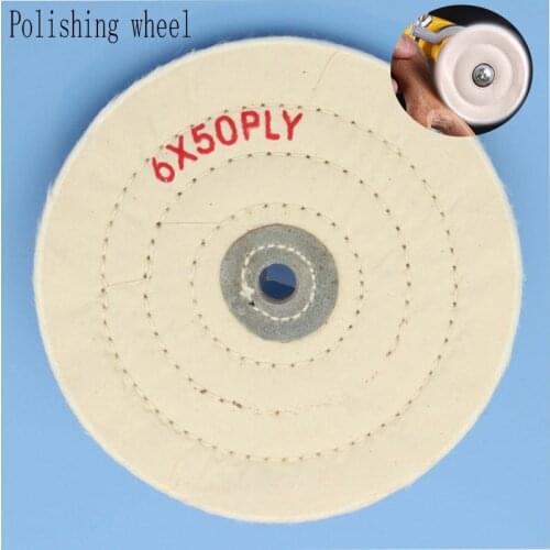 4/6 Inch White Cloth Wheels Buffing Polishing Wheel for Wood Metal Jewelry Mirror Polish Grinder Pad Abrasive Tool