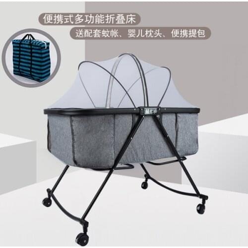 Portable Baby chuang ke zhe die Newborn CHILDRENS Bed Cradle BB Bed Bassinet Cradle Lightweight Baby Bed in Bed