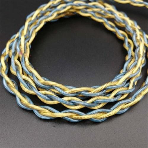 Diy earphone wire 7n single crystal copper wire silver plated 4share 252 core