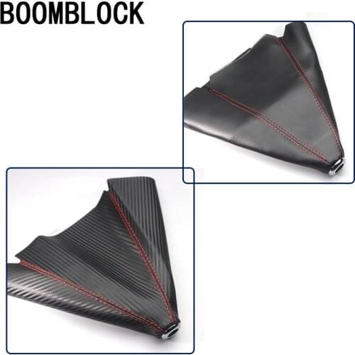 Carbon fiber leather Gear Lever dust-proof cover For Fiat Punto 500 Volkswagen VW Polo Passat B6 B5 Golf 4 5 6 Touran Tiguan