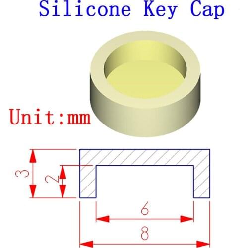 Silicone key cap silica gel cover light touch switch rubber cap elastic silicone cover transparent rubber seal cover 6 * 8 * 3mm